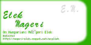 elek mageri business card